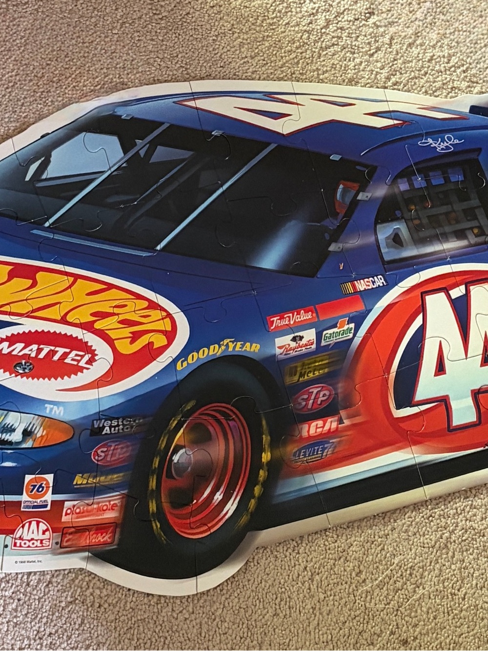 My Size Puzzle - hot wheels Blue and Red Race Car